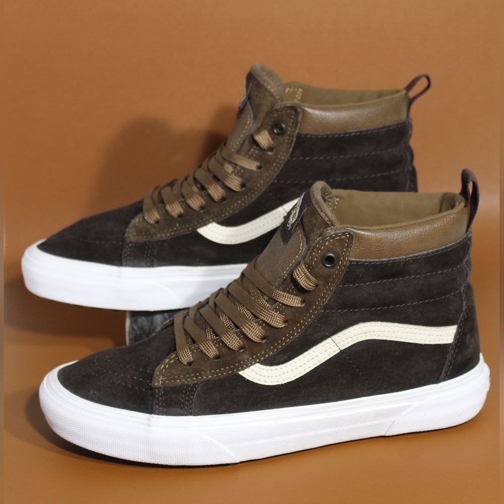 Vans Sk8 Hi MTE Dark earth/tan suede and leather. EUC  men's 8 - Picture 11 of 15